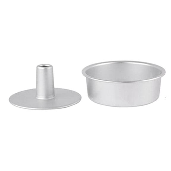 WINDLAND 9 Inch Aluminum Alloy Round Sponge Cake Mold Hollow Chimney Baking Pans Cake Pan Baking Mold with Removable Bottoms