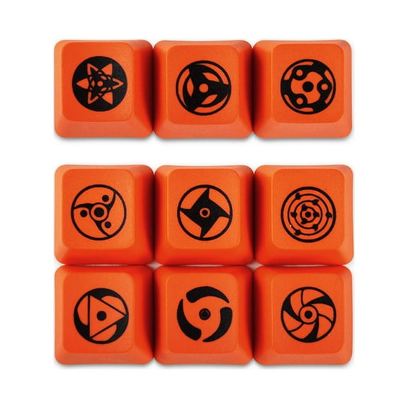 WINDLAND 9 Keys Personalized Pupil PBT OEM Profile Keycaps for WASD Direction ESC Number Keys Keycap Set Dye Sub Durable for Key