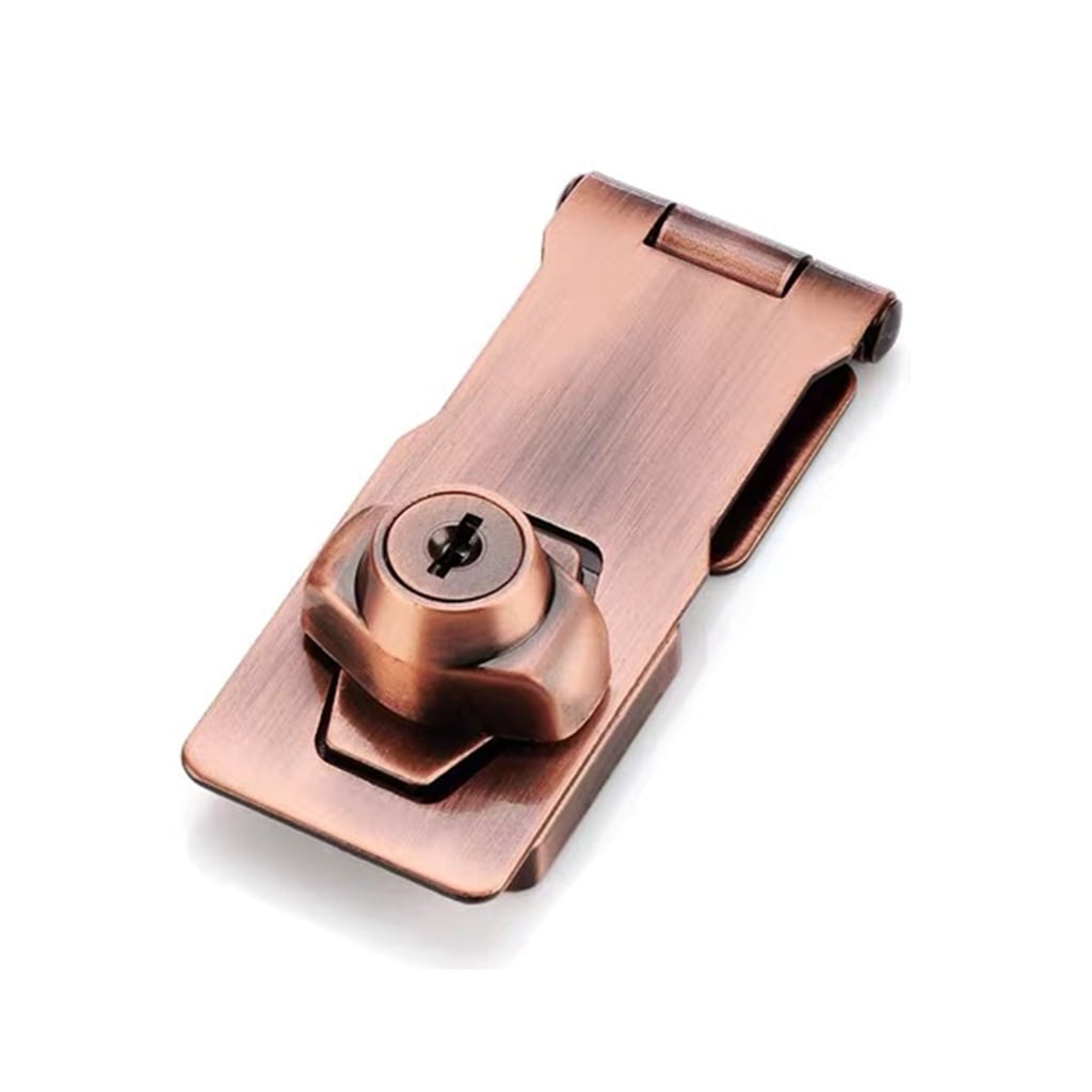 WINDLAND 90 Degrees Keyed Hasp Lock Drawer Padlock Hasp ZincAlloy