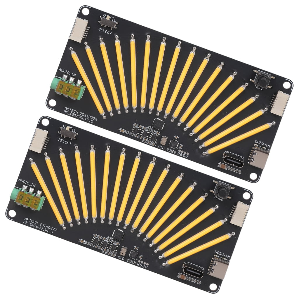 WINDLAND AK-DB16VU Music VU Meter with Adjustable Light Speeds Stereo Amplifiers Board