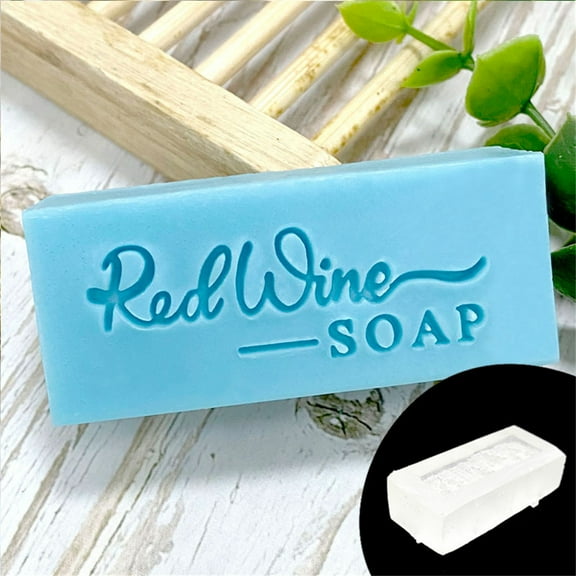 WINDLAND Acrylic Coffee Beer Soap Stamp Handmade Crafts Soaps Seal English Letters for DIY Making Chapter Unique Soap Stamps