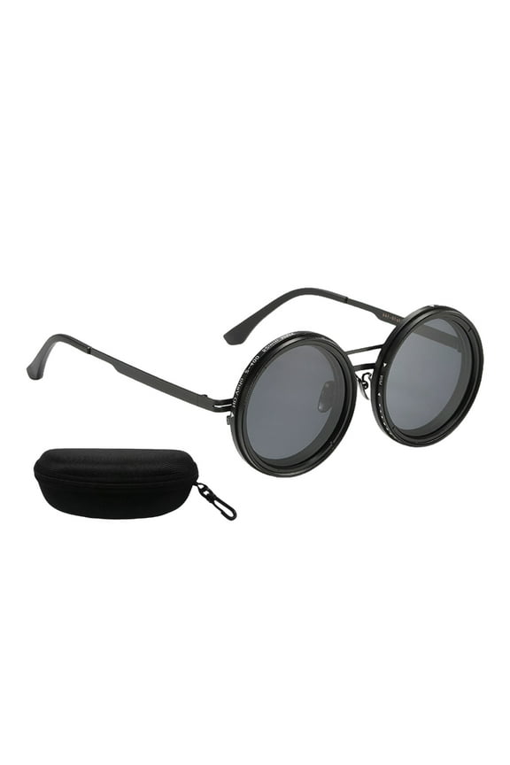 Adjustable Dimming Sunglasses Round Polarized Glasses Outdoor Fishing Glasses