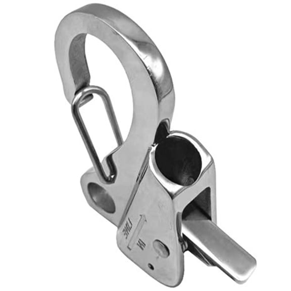 WINDLAND Adjustable Line Length Sliding Anchors Hook Stainless Steel Spring Hook