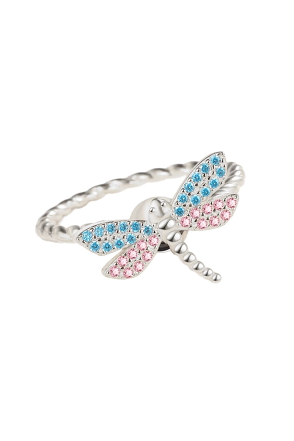 Adjustable Rings Zircon Dragonflies Anxiety Rings Rhinestones Engagement Rings Aesthetic Jewelry Open Rings Gift for Women