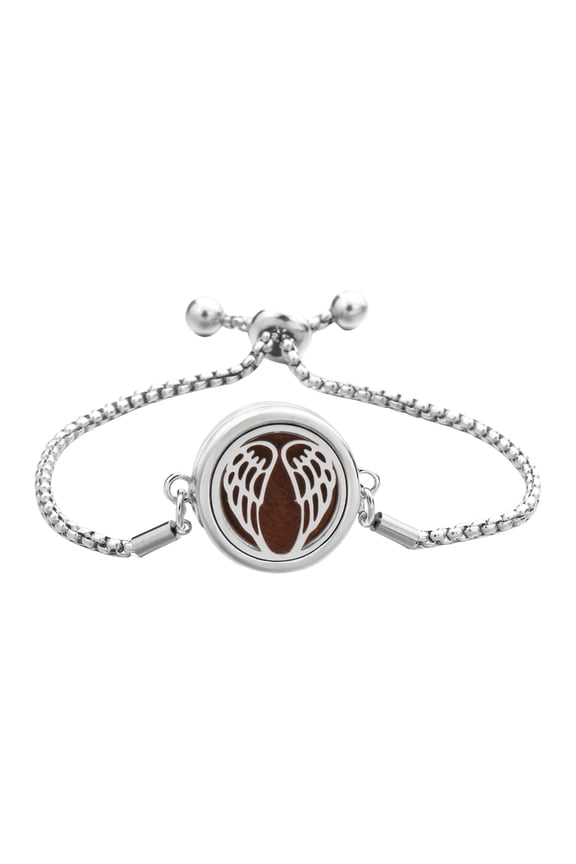 Stainless Steel Adjustable Bracelet Essential Oil Diffuser Pendant Handchain Stylish Wristchain Fashion Jewelry Gift