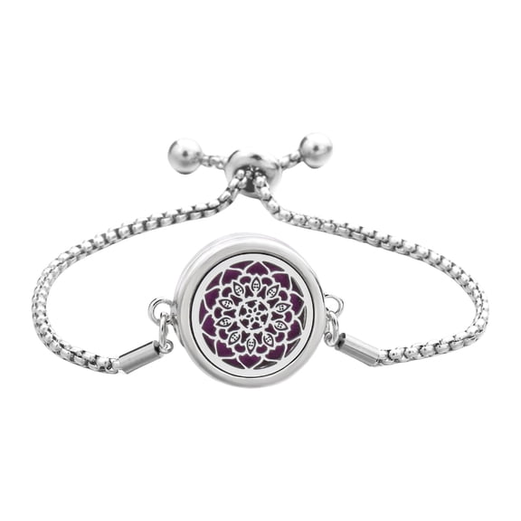 WINDLAND Stainless Steel Adjustable Bracelet Essential Oil Diffuser Pendant Handchain Stylish Wristchain Fashion Jewelry Gift
