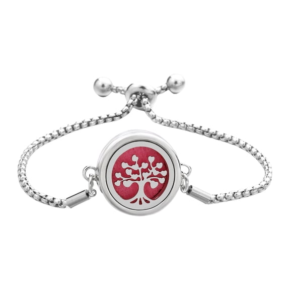 WINDLAND Stainless Steel Adjustable Bracelet Essential Oil Diffuser Pendant Handchain Stylish Wristchain Fashion Jewelry Gift