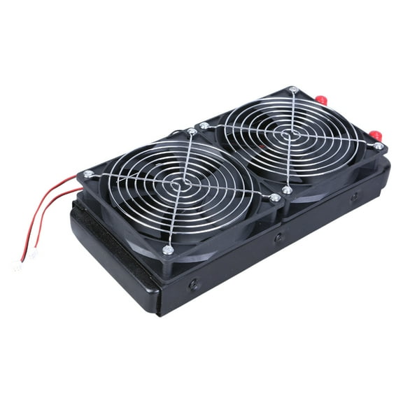 WINDLAND Aluminum Computer Radiator Water Cooling Cooler 2 Fans 240mm For CPU Heatsink