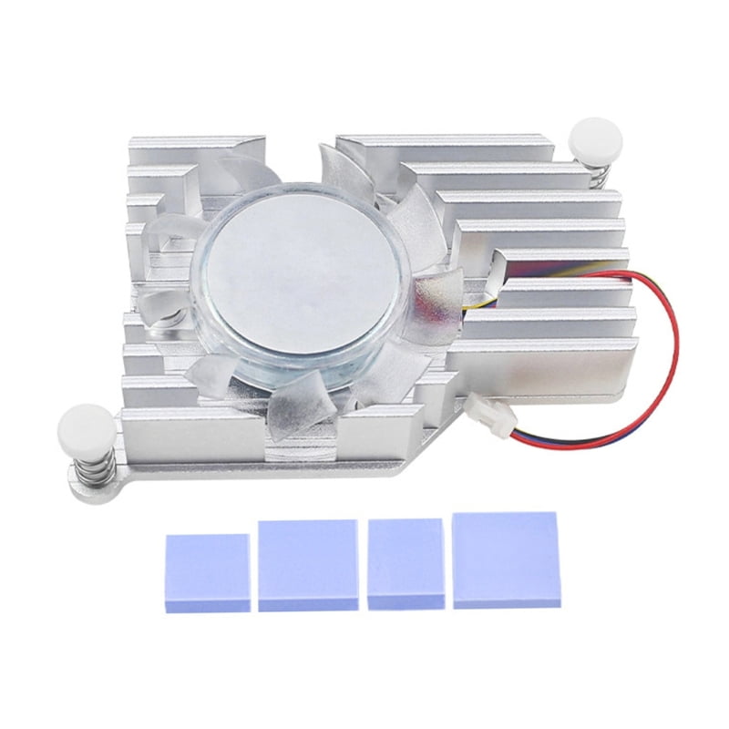 WINDLAND Aluminum Cooling Radiators Heatsink For RPI5 5B Board PWM Fan ...