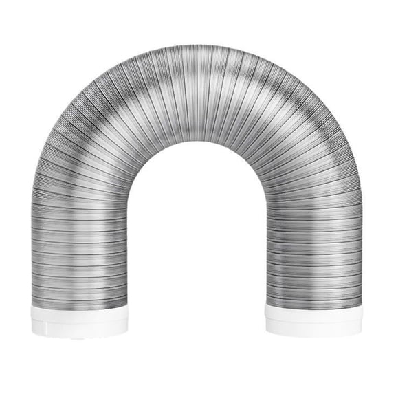 WINDLAND Aluminum Smog Pipe Semi-Flexible Ventilation Duct Bathroom Exhaust Fan Hose