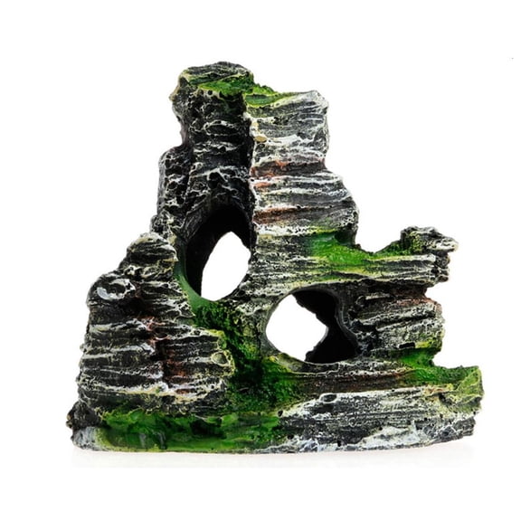 WINDLAND Aquarium Decor Mountain Shelter Stone Cave Hideout Adornment for Terrariums