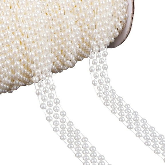WINDLAND Artificial Pearls Beads String Chain for Art Craft Imitation Pearls String Beads for Candle Bouquets Wedding Decoration