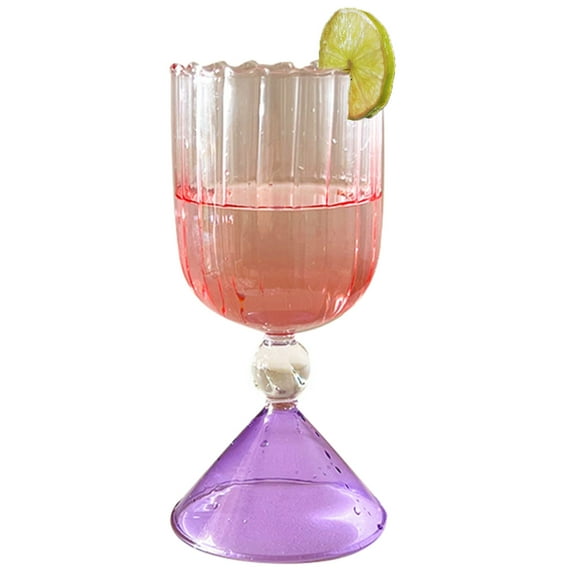 WINDLAND Artistic Glass Cup Decorative Glass Cup Creative Wine Cup Colorful Beverage Cups