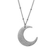 WINDLAND Ayatul Kursi Moon Pendant Necklace Arabic Calligraphy Jewelry