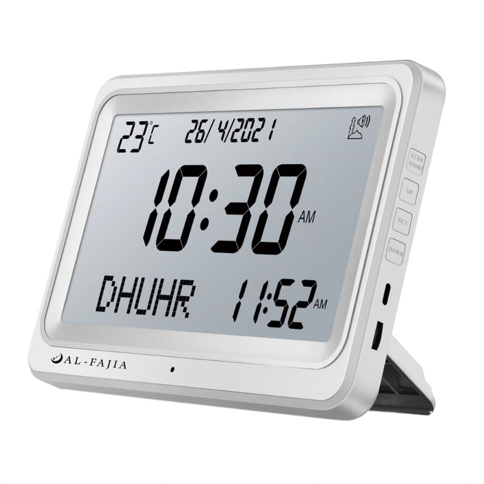 WINDLAND Azan Prayer Clock Calendar Muslims Islamic Mosque Calendar Prayer Table Clock