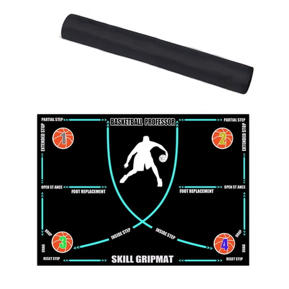 WINDLAND Basketball Training Mat Portable Agility Footstep Training Pad Nonslip Basketball Pads Portable Basketball Equipment