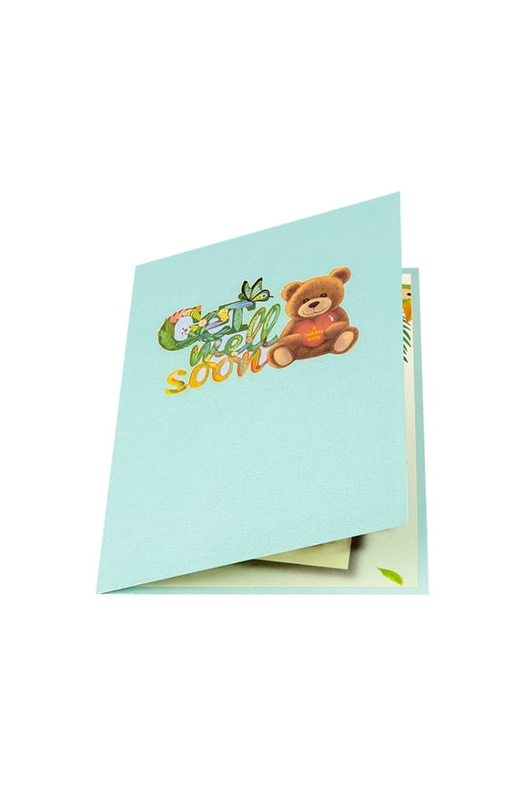 Bear Theme GetWellSoon Card PopUp Card with Envelope 3D Greeting Cards for Birthdays Anniversaries Parties Gift