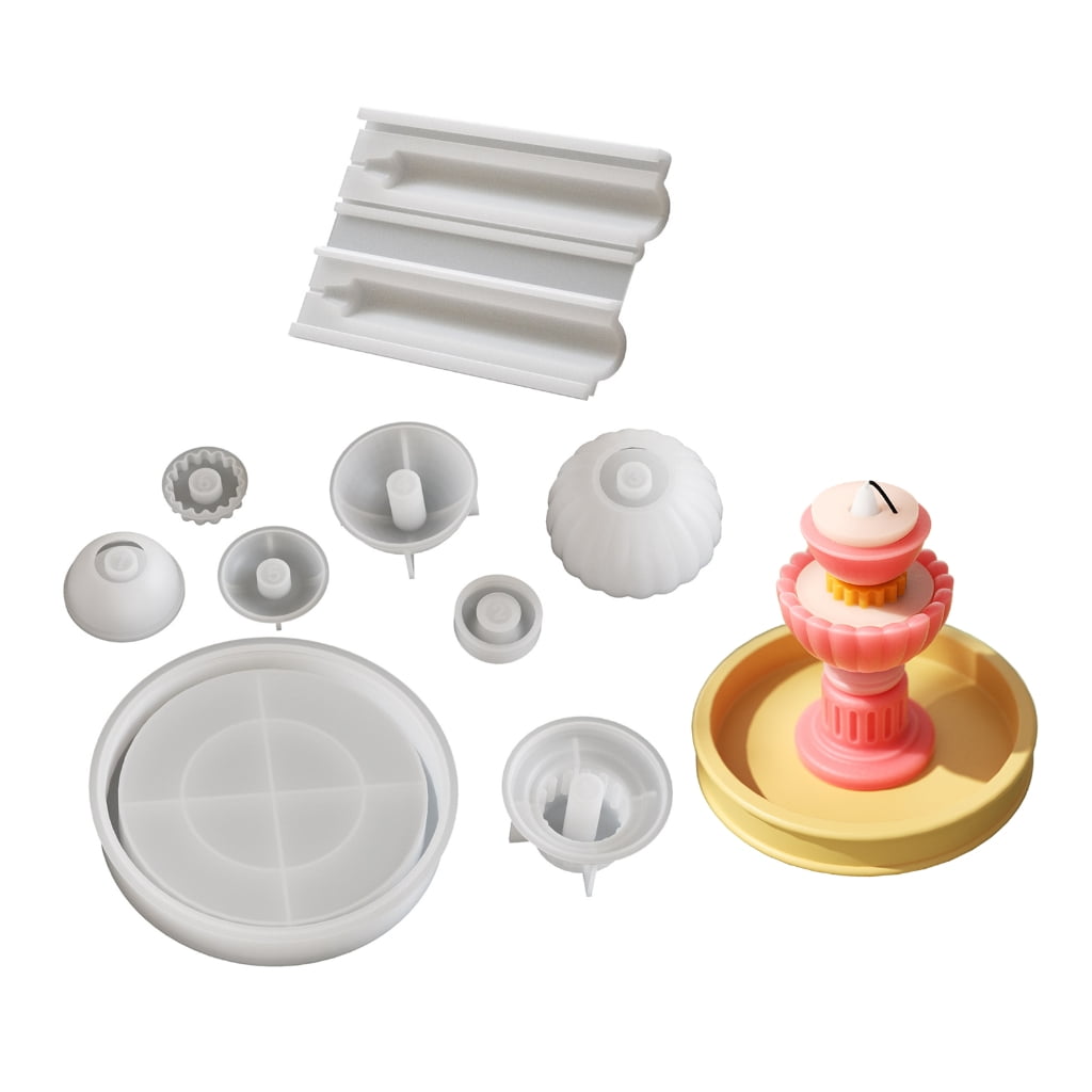 WINDLAND Beautiful Silicone Candle Holder Mold Wishing Well Shape Silicone Crafting Molds Candlestick Moulds for Creating Candle