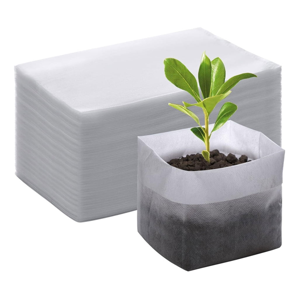 WINDLAND Biodegradables Nursery Bag Germination Seeding Bags Garden Planting  Growing Planter Pots Indoor Fabric Grow Bags 100pcs - Walmart.com