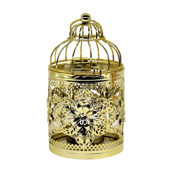 WINDLAND Bird Cage Candle Holder Wrought Iron Hollow Metal Candlestick Hanging for Indoor Outdoor Garden Yard Decoration