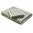 thumbnail image 1 of WINDLAND Black White Striped Jacquard Bath Towel Combed Cotton Facecloth Shower Blanket Absorbent Bathroom Washcloth, 1 of 9