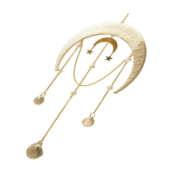 WINDLAND Bohemian Moon Dream Catcher Stone Pendant for Home Decorations Festival Gift Apartment Bedroom Decor Wedding Ornament