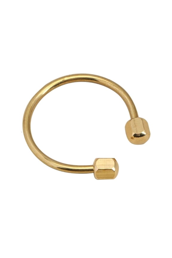 Brass Screw Lock Keychain Clip Fashion Key Holders Clip D Shaped Keyring