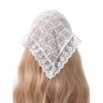 thumbnail image 1 of WINDLAND Breathable Flower Pattern Hair Kerchief Cute Lace Bandana Tie Back Headwrap, 1 of 15