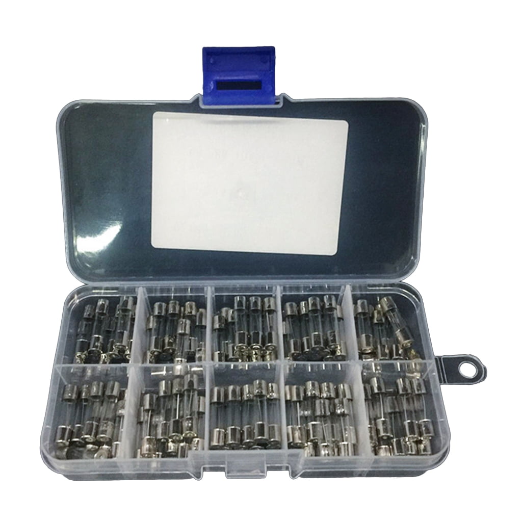 WINDLAND Bulk Set 100 Electrical Equipment 5x20mm Fuses Slow Glass