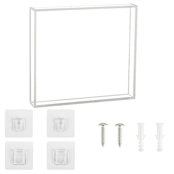 WINDLAND CDs Frame Display Case Acrylic CDs Display Box Clear Wall Mount Display Shelf CDs Case for Wall Display Standard Size