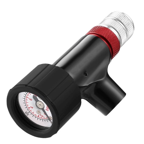 WINDLAND CO2 Tyre Filler Air Pumps with Pressure Gauge Road Bike Tire Inflator CO2 Inflator Head for Road & Mountain Bikes