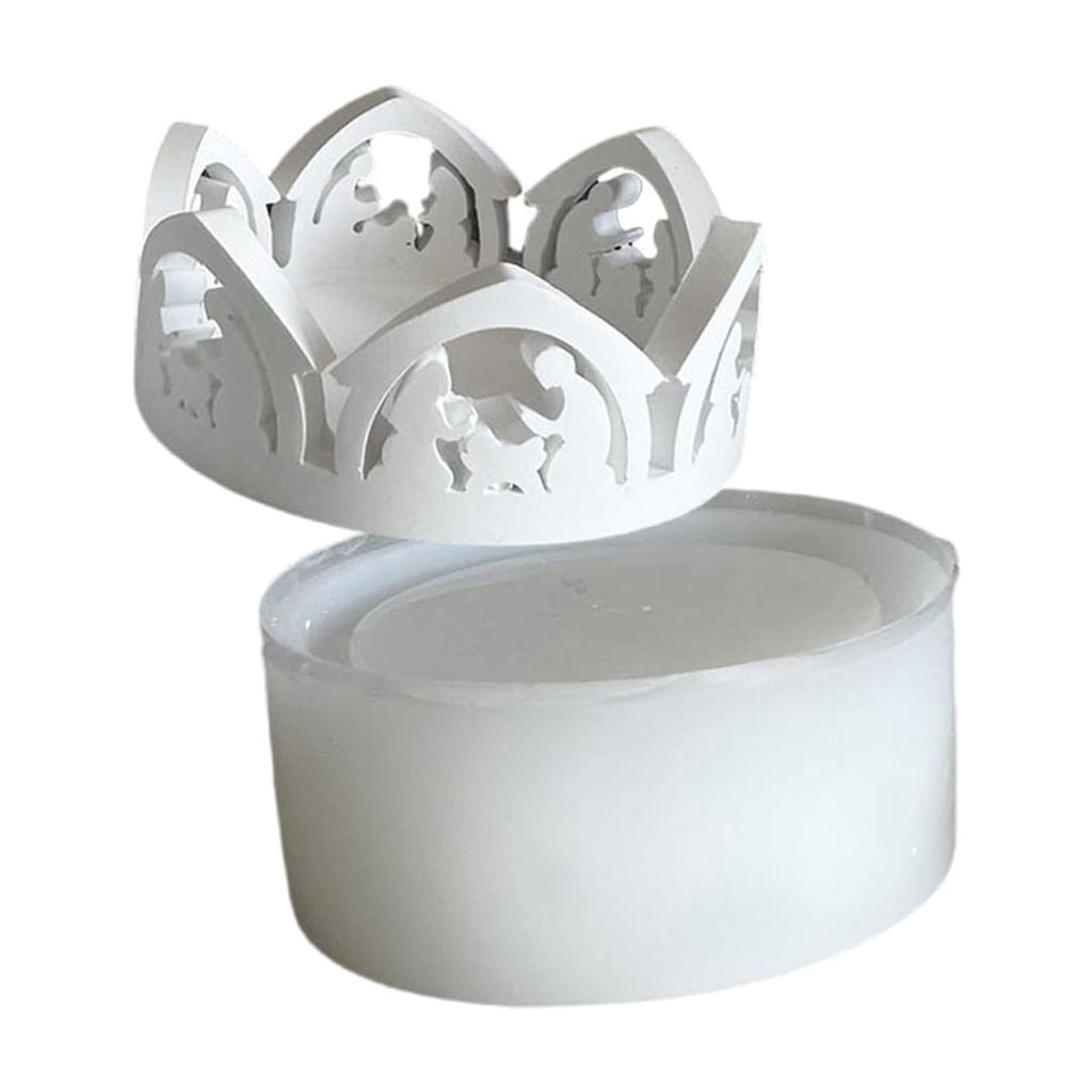 WINDLAND Intricate Candle Stand Mold Plaster Mould for Handmade Gifts and Decoration