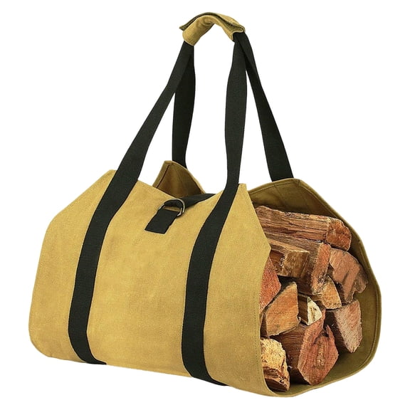 WINDLAND Outdoor Camping Firewood Storage Bag Transport Canvas Tote Bag Wood for Carrier Scratch-resistant and Wear-resistant