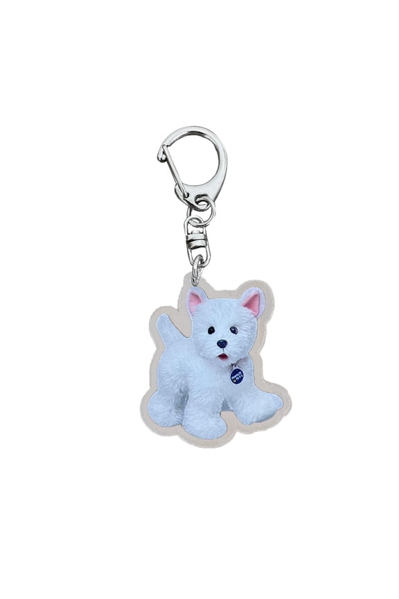 Cartoon Dog Pendant Key Ring Bag Charm Keychain Gift Micro Landscape Decoration