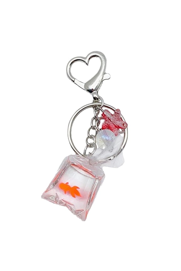 Cartoon Pet Fish Keychain Cute Starfish Pendant Keyring Hanging Ornament Key Holder Backpack Handbag Charm for Women