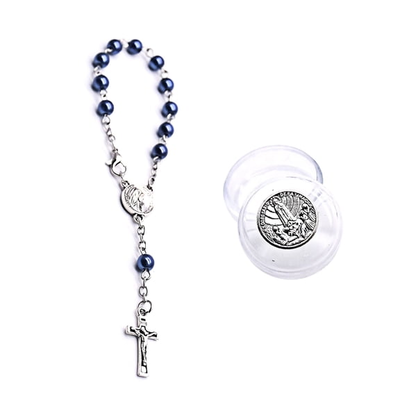 WINDLAND Catholic Cross Rosary Bracelet Religious Finger Chain Baptism Rosaries Bangle