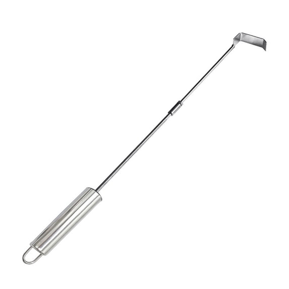 WINDLAND Charcoal Ashs Rake Stainless Steel Grills Rake Poker for Kamados Charcoal Cooking Wood