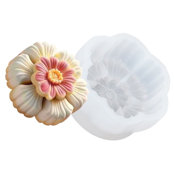 WINDLAND Silicone Pastrys Molds 3D Cake Moulds Baking Moulds Flower Shape Reusable Molds