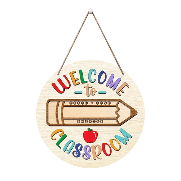 WINDLAND Classroom Teacher Name Hanger Signs Welcome Signs for Classroom Door Decorations