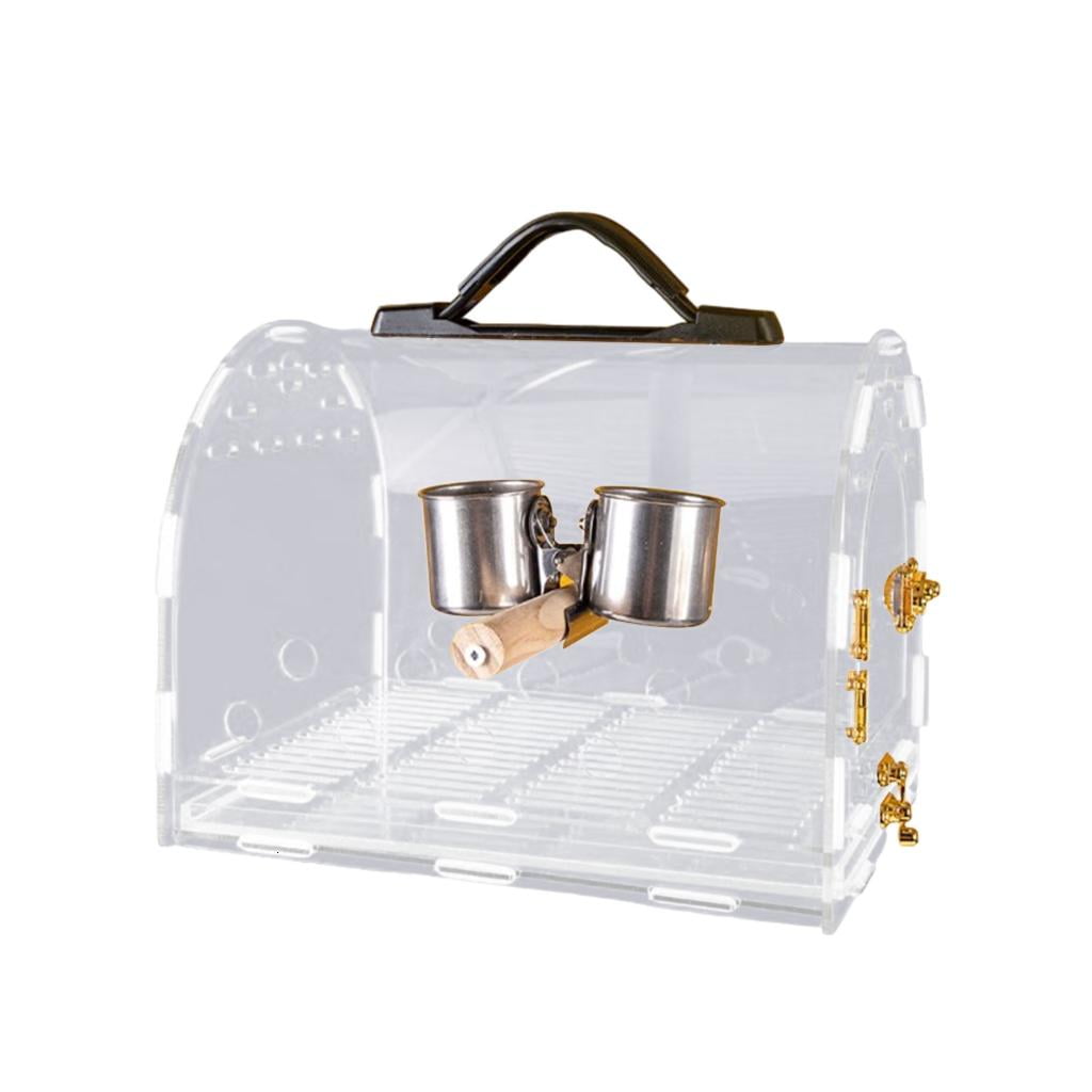 Picture of WINDLAND Clear Acrylic Travel Birdcage with Ventilation Breathable Bird ...