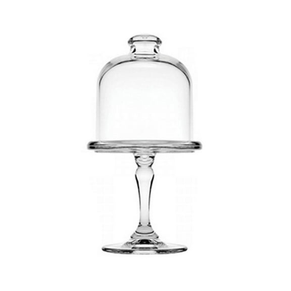 WINDLAND Clear Glass Cake Display Stand with Dome Cover For Dessert Candy Special Event
