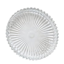WINDLAND Clear Glass Candle Plates Pillar Candle Holders Round Candle Dish for Snacks Jewelry Bathroom Table Centerpieces Decors