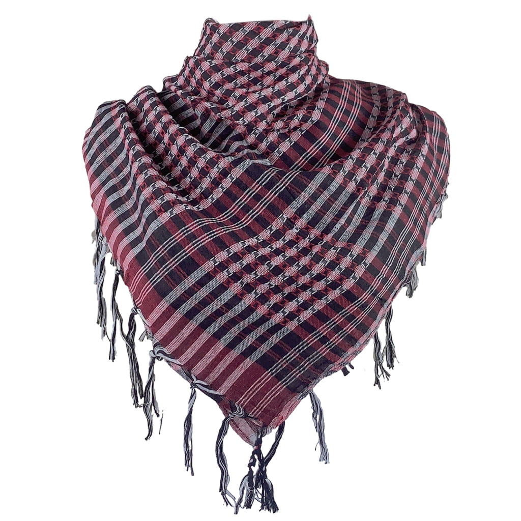 WINDLAND Colorblock Houndstooth Shemagh Scarf Keffiyeh Arab Head Wrap