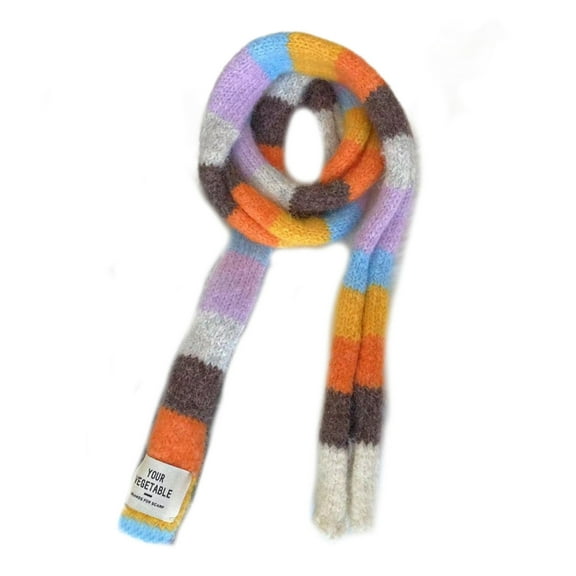 WINDLAND Colorblocks Striped Scarf Soft Comfortable Scarves Autumn Winter Neckerchief