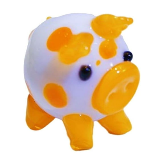 WINDLAND Colorful Glass Pig Miniature Figurine Crystal Ornament for Artistics Home Decoration and Special Gift Giving