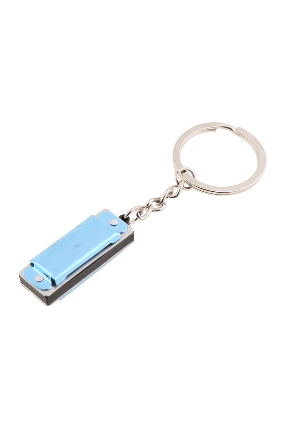 Mini Harmonica Keychain,Special 8 Tone 4 Holes Harmonica Keychain Ring