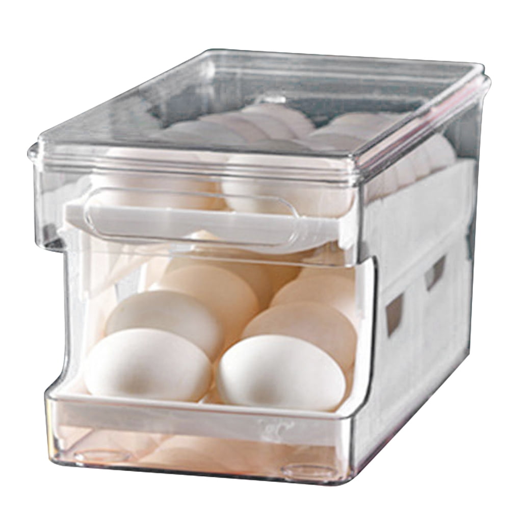 WINDLAND Convenient Double layer Slide Eggs Box Unique Automatic Scrolling Eggs Container
