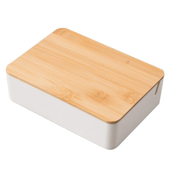 WINDLAND Cosmetic Storage Box with Wooden Lid Mirror Organizer Makeup for Case for Jewelry Rings Necklaces Earrings Compartment Container