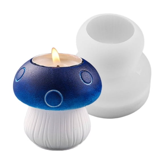 WINDLAND Multifuntional Mold Candle Base Molds Crafting Moulds Mushroom Shape Candlestick Molds Silicone Candle Bracket Molds