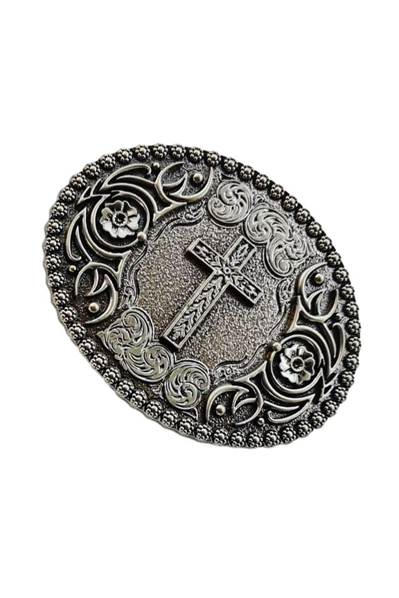 Creative Carved Cross Pattern Belt Buckle DIY Components Adult Rock Belt Buckle